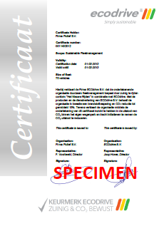 Voorbeeld certificaat